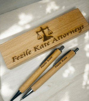 laser-engraved pen & pencil set