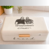 Custom Printed Vintage Metal Bread Bin