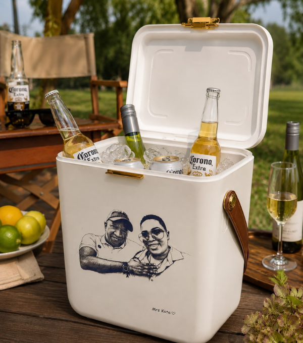 Custom Printed Luxury Retro Cooler Box (Portrait Edition)