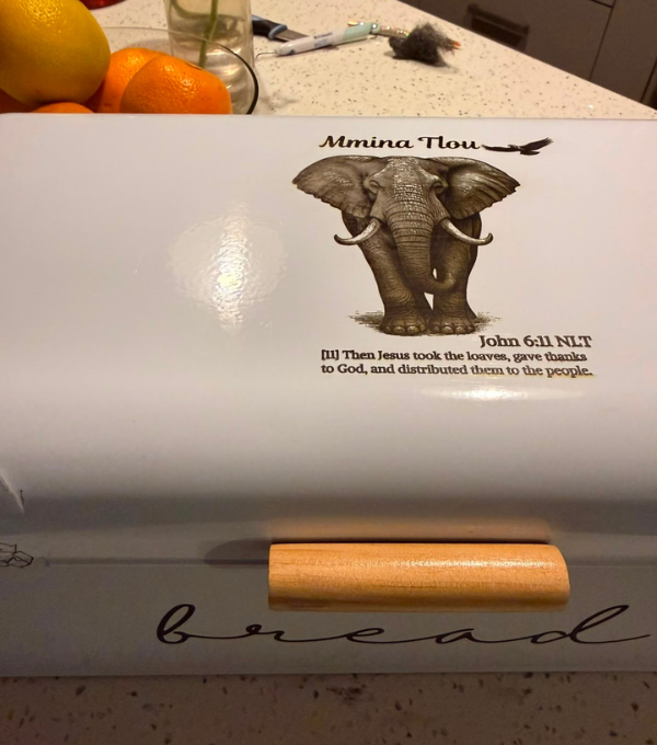 Custom Printed Vintage Metal Bread Bin
