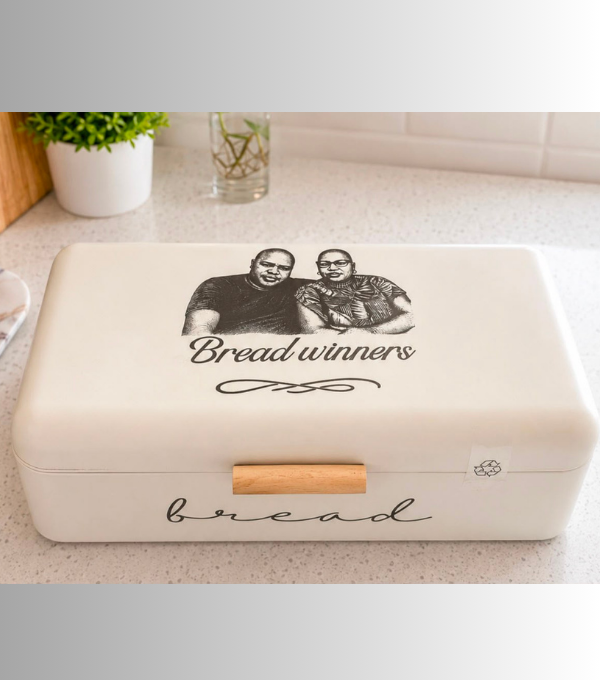 Custom Printed Vintage Metal Bread Bin