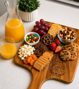 Custom Laser Engraved Wooden Serving & Charcuterie Board