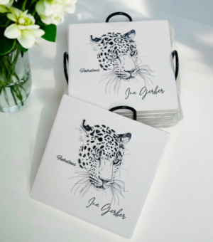 Custom Printed Square Ceramic Coasters (Set of 4)